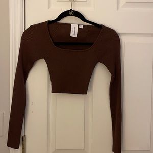 NWOT Chocolate brown long sleeve